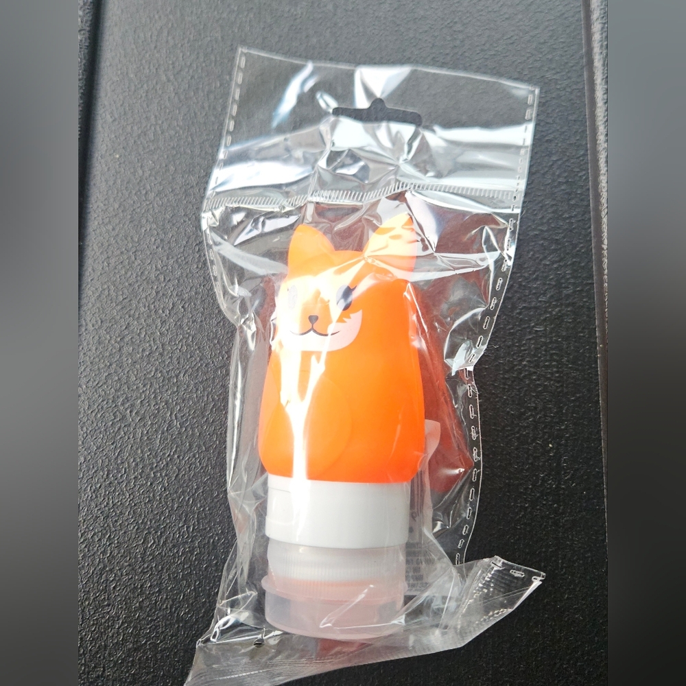 Cute Orange Fox Squeeze Travel Bottle BNIB